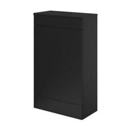 GoodHome Imandra Matt Black Modern Freestanding Toilet Cabinet (H)840mm X (W)500mm - thumbnail 1