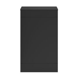 GoodHome Imandra Matt Black Modern Freestanding Toilet Cabinet (H)840mm X (W)500mm - thumbnail 2