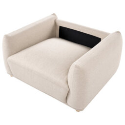 Beliani Modern Armchair Jubek Velvet Beige - thumbnail 7