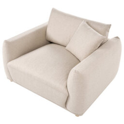 Beliani Modern Armchair Jubek Velvet Beige - thumbnail 6