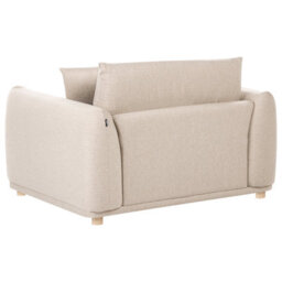 Beliani Modern Armchair Jubek Velvet Beige - thumbnail 5