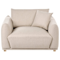 Beliani Modern Armchair Jubek Velvet Beige - thumbnail 4