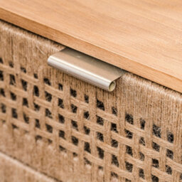 Nordlys 3-Drawer Wooden And Natural Rattan Dresser Exotic Boho Bedroom - thumbnail 4