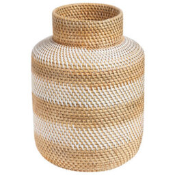 Beliani Decorative Vase Renun Ceramic 36 Cm Natural