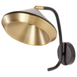 Beliani Black Copper Wall Lamp 20 X 30 X 28 Cm - Adjustable Cone Shade Industrial Spotlight For Living Room - thumbnail 4