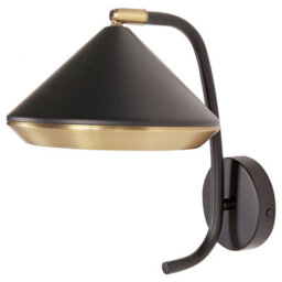 Beliani Black Copper Wall Lamp 20 X 30 X 28 Cm - Adjustable Cone Shade Industrial Spotlight For Living Room - thumbnail 2