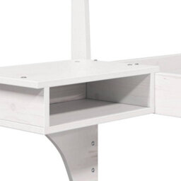 Berkfield Modern Bed Frame With Bedside Tables White Solid Pine Wood - thumbnail 9