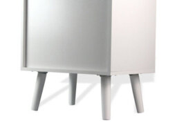 Aspect Furniture Ileni Bedside Table W/ 1 Drawer,nightstand Lamp Desk For Bedroom-White/grey - thumbnail 5
