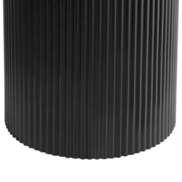 Wyld and Coco Lumina Side Table - Black Mdf Top With Ribbed Steel Base, 50 Cm Diameter - thumbnail 5