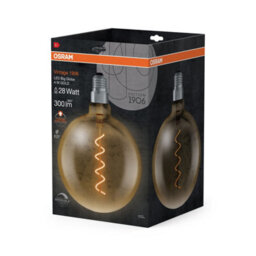 Osram Vintage 1906 Big Globe 28 Filament Dim Lamp 4W 820 Gold E27 4 Pack - thumbnail 3