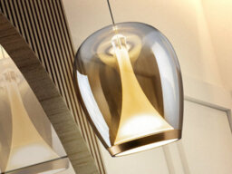 Luminosa Lighting Luminosa Suspiro 25Cm Dome Pendant Ceiling Light Gold, Amber Led 3000K - Uk Stock - thumbnail 3