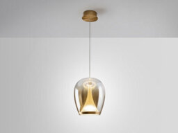 Luminosa Lighting Luminosa Suspiro 25Cm Dome Pendant Ceiling Light Gold, Amber Led 3000K - Uk Stock - thumbnail 4