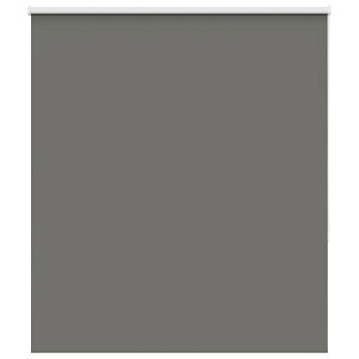 Berkfield Durable Roller Blind Blackout Grey 140X130 Cm Fabric Width 136.6 Cm Polyester - image 1