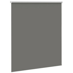 Berkfield Durable Roller Blind Blackout Grey 140X130 Cm Fabric Width 136.6 Cm Polyester - thumbnail 3