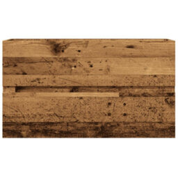 Berkfield Bathroom Hanging Cabinet Old Wood 80X38.5X45 Cm Engineered Wood - thumbnail 4