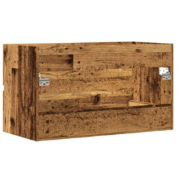 Berkfield Bathroom Hanging Cabinet Old Wood 80X38.5X45 Cm Engineered Wood - thumbnail 6