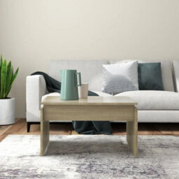 Berkfield Modern Coffee Table Sonoma Oak 68X50X38 Cm Engineered Wood - thumbnail 3