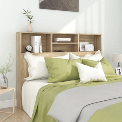 Berkfield Headboard Cabinet Sonoma Oak 140X19X103.5 Cm - image 1