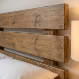 Orvix Super King Bed Frame 30Cm High  / Chunky Solid Rustic Pine Bed With Headboard - thumbnail 9