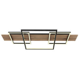 Luminosa Lighting Luminosa Vanni 95X40Cm Integrated Led Semi Flush Ceiling Light Matt Black 3X Led 3000K - thumbnail 3