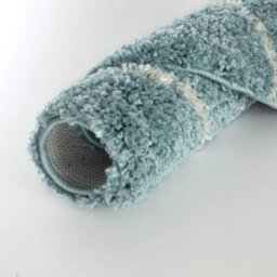 The Rugs Moroccan Shaggy Rugs And Runners Soft Fluffy Wavy Trellis Design High Pile Duck Egg Blue And Ivory Living Room Kitchen Hallway 850 - thumbnail 9