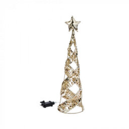 Marco Paul 100Cm Led Christmas Cone Tree Decoration - Gold - thumbnail 3