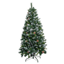 Samuel Alexander 6Ft (1.8M) Frosted Glacier Pine Snow Tipped Christmas Tree With Pine Cones And 710 Tips - thumbnail 8