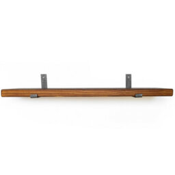 Toolty Rustic Handmade Wall Shelf, Wall Mounted, 20Cm X 14.5Cm Up Design, Dark Oak, Handcrafted Vintage Style