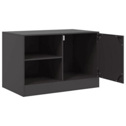 Berkfield Tv Cabinets 2 Pcs Black 67X39X44 Cm Steel - thumbnail 7