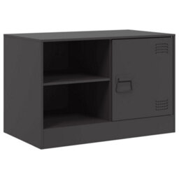 Berkfield Tv Cabinets 2 Pcs Black 67X39X44 Cm Steel - thumbnail 6