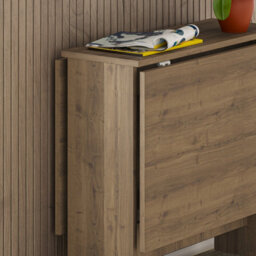 Decortie Modern Artemio Foldable Table Dark Oak Effect Rectangular Engineered Wood Folding Table 130(W)X76(D)X73.4(H)Cm Kitchen - thumbnail 7