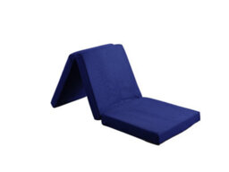 Mattress Guru Badenia Kids Folding Chair Bed, Futon Guest Z Bed, Blue - thumbnail 1