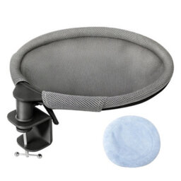Skylos 360 Rotating Plush Mesh Cat Bed For Desk Sturdy Hammock Holds 21Kg - thumbnail 2