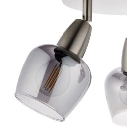 Kleo Contemporary Satin Nickel Effect 3 Light Spotlight - thumbnail 2