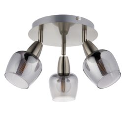 Kleo Contemporary Satin Nickel Effect 3 Light Spotlight - thumbnail 4