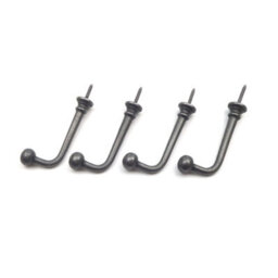 Oakcrafts - Antique Cast Iron Ball End Screw In Coat Hook  - Pack Of 4 Hooks - thumbnail 3