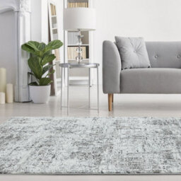 Abstract Silver Modern Easy To Clean Abstract Rug For Dining Room Bedroom And Living Room-120Cm X 170Cm - thumbnail 1