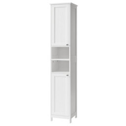 Ledrem Pure Series Tall Slim Bathroom Cabinet With Adjustable Shelves, Door-Activated Lighting, White, 170 X 30 X 30 Cm - thumbnail 3