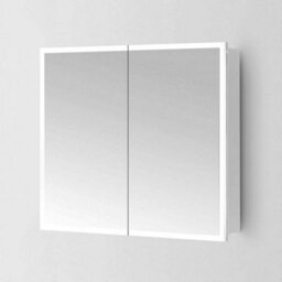 Plum&clay Azure Led Illuminated Silver Double Mirrored Wall Cabinet (H)700mm (W)650mm - thumbnail 2