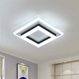 Modern Led Square Ceiling Light For Bedroom, Hallway, Living Room & Staircase - thumbnail 1