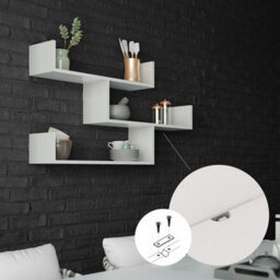 Decortie Tibet Wall Shelves - Floating 3 Tier Wall Mounted Display Unit Anthracite Grey - thumbnail 6