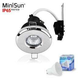 Valuelights Bathroom/shower/soffit Ip65 Polished Chrome Recessed Ceiling Downlight - Includes 5W Led Bulb 6500K Cool White