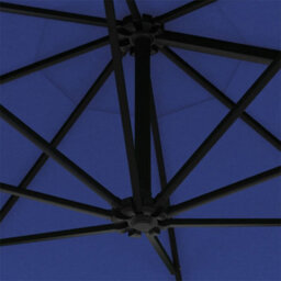 Vidaxl Wall-Mounted Garden Parasol With Metal Pole 300 Cm Blue - thumbnail 9