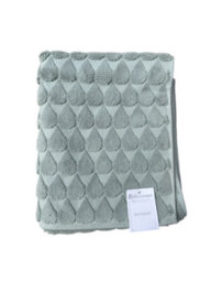 Teardrop 600Gsm Heavyweight Cotton Jacquard Bath Towel Jadeite Green - thumbnail 2