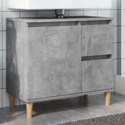 Berkfield Sink Cabinet Concrete Grey 65X33X60 Cm Engineered Wood