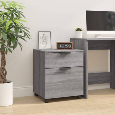 Vidaxl Mobile File Cabinet With Wheels Grey Sonoma 45X38X54 Cm Engineered Wood - image 1