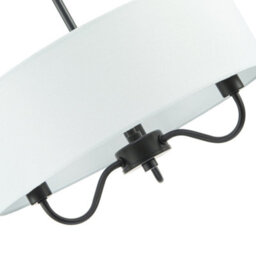 Happy Homewares Traditional Chandelier Style Semi Flush Ceiling Light In Matte Black With Shade - thumbnail 4