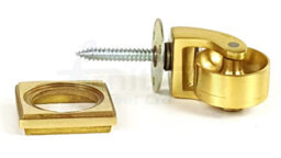 2X Brass Castor & Square32mm Screw In Castor  Furniture Beds Sofas Chairs Stools - thumbnail 6
