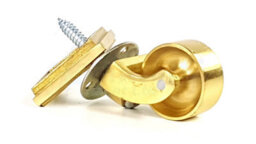 2X Brass Castor & Square32mm Screw In Castor  Furniture Beds Sofas Chairs Stools - thumbnail 5