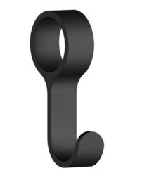 Beslagsboden - Hook For Hat/hook Rack. Matt Black Aluminium. Pair.